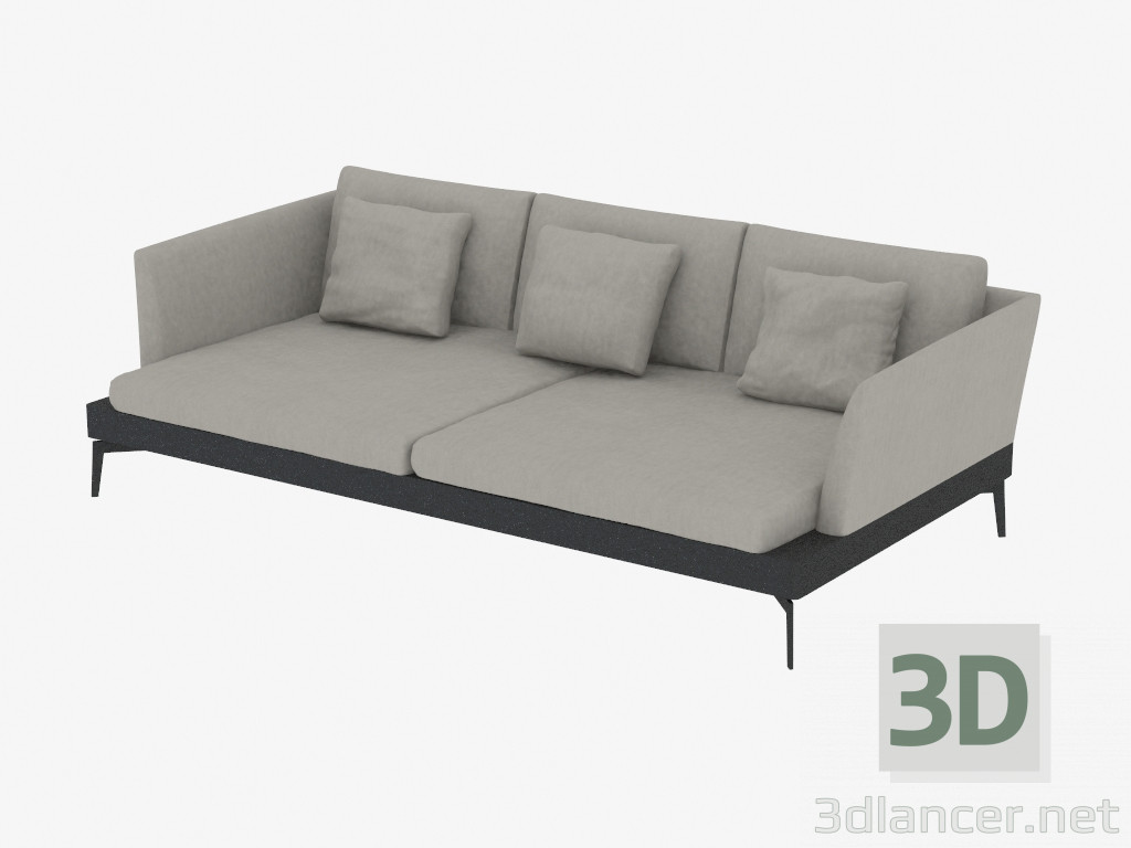 3D modeli Düz Geniş Div üçlü 221 - önizleme