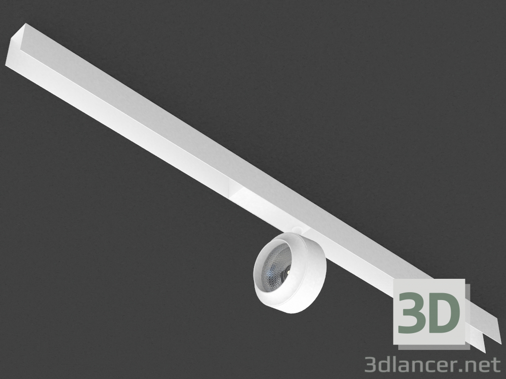 modello 3D La lampada a LED per la sbarra magnetica (DL18784_01 Bianco) - anteprima