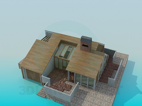 3d model Casa de campo - vista previa