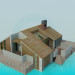 modello 3D Cottage - anteprima