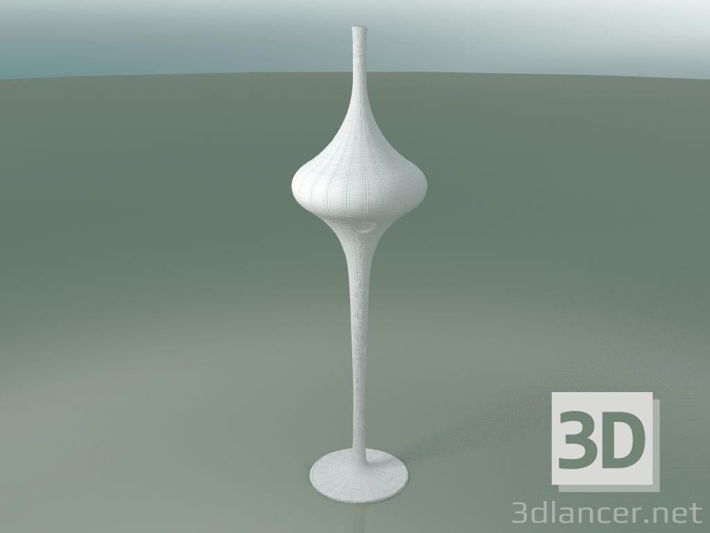 modèle 3D Lampadaire (L, blanc brillant) - preview