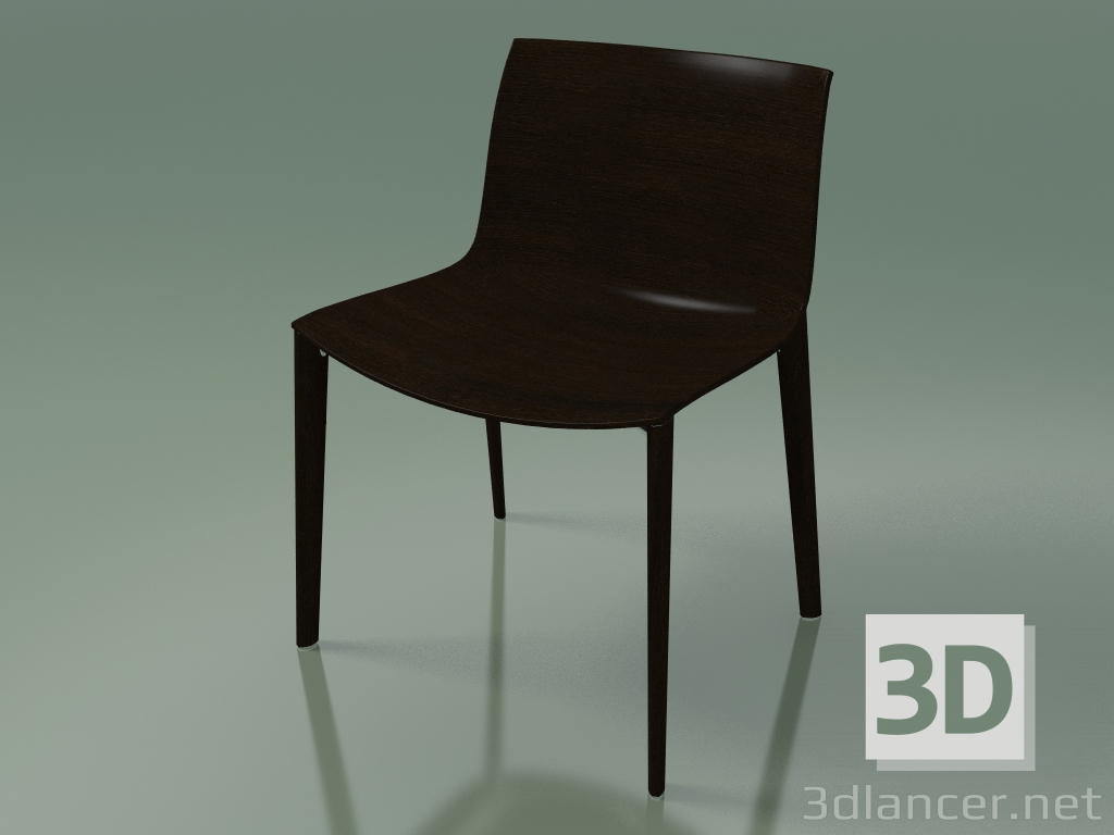 Modelo 3d Cadeira 2087 (4 pernas de madeira, sem estofamento, wenge) - preview