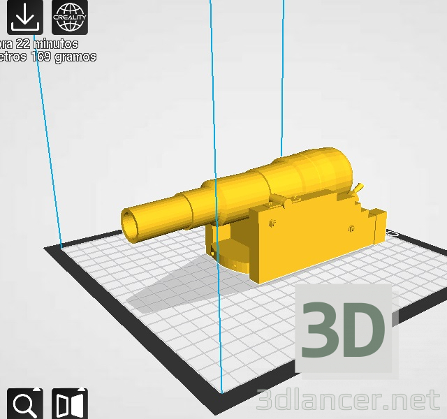 modèle 3D Canon Armstrong de 300 livres - preview