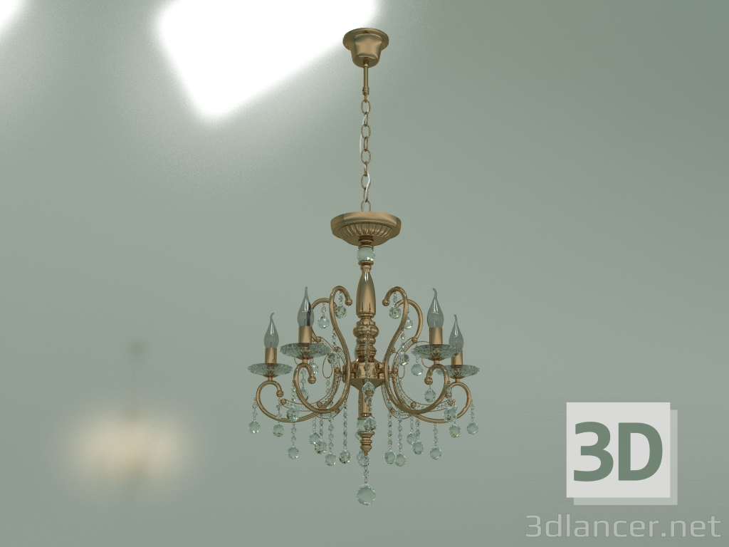 modello 3D Lampadario a sospensione 10096-5 (oro) - anteprima