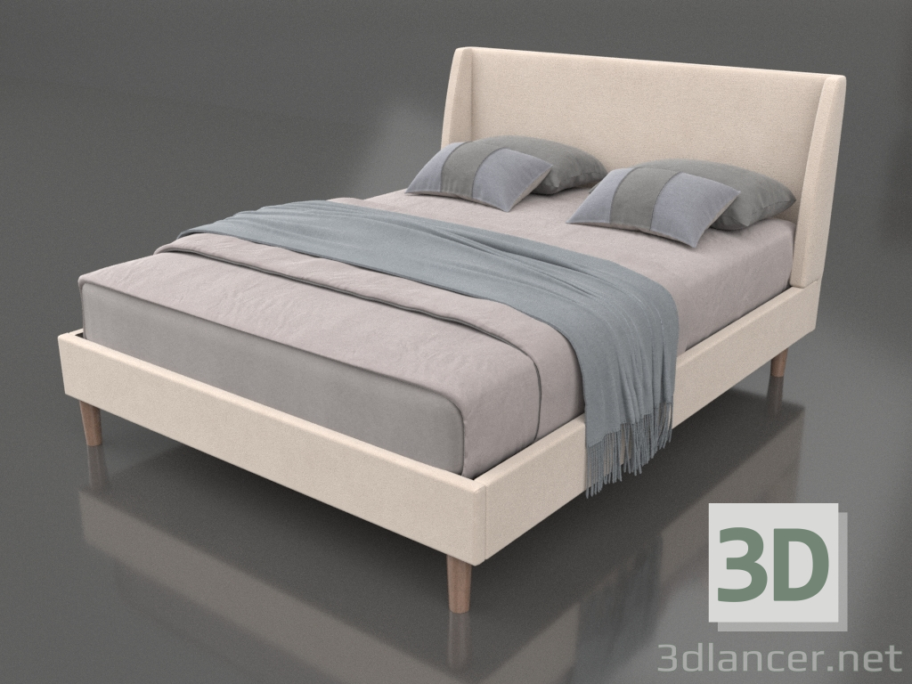 modello 3D Letto Carrera 160x200 (beige) - anteprima