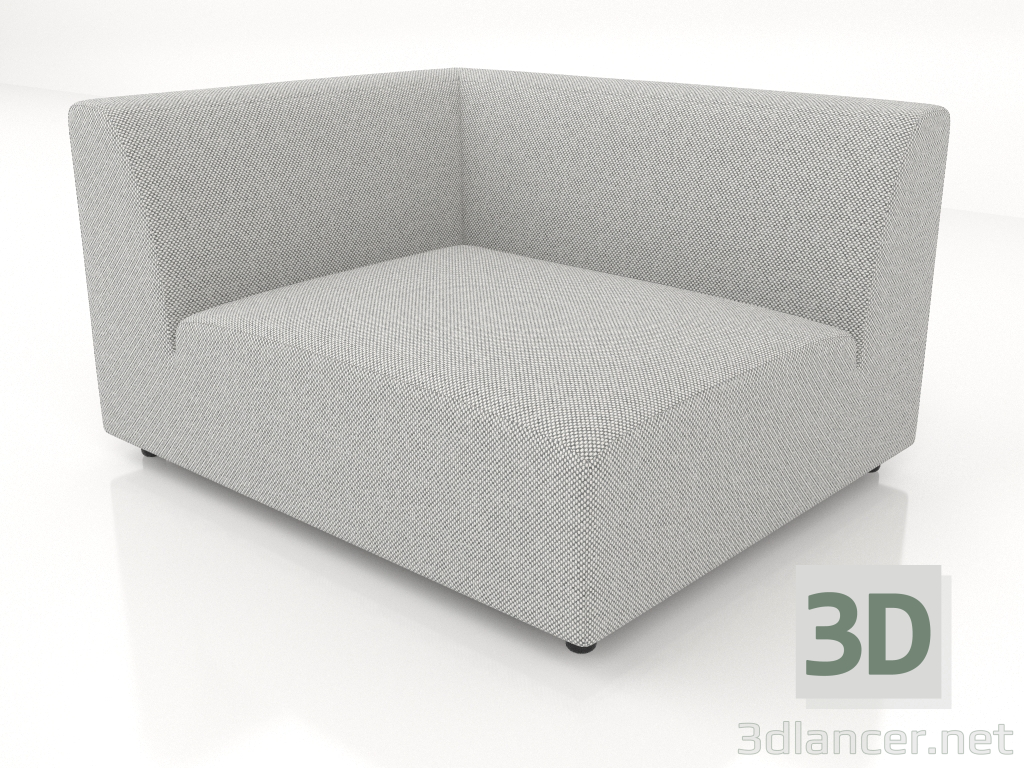 3D Modell Sofamodul Ecke (XL) asymmetrisch links - Vorschau