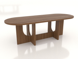 Tavolo da pranzo OVALE GRANDE 2400x900 mm (noce chiaro)