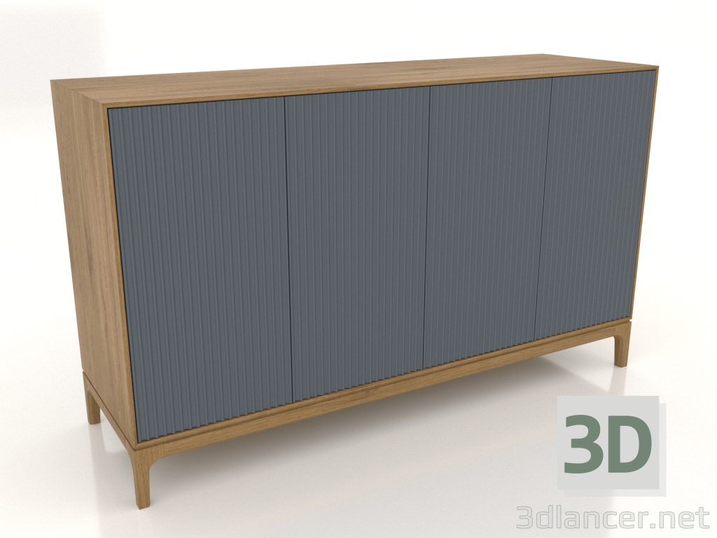 Modelo 3d Móvel de TV FARGO com fachadas fresadas 1600x500x950 mm (ardósia, carvalho natural, opção 1) - preview