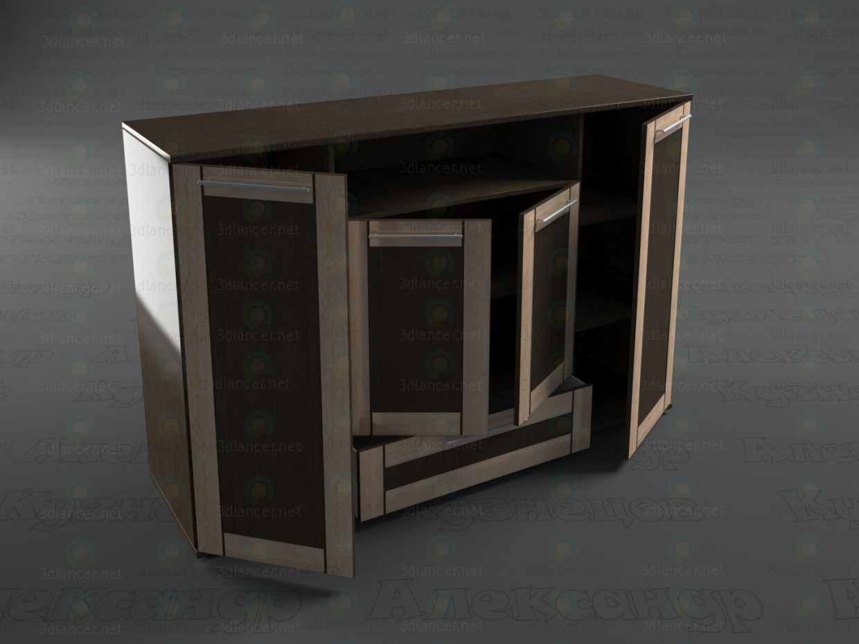 3d model Cajonera - vista previa