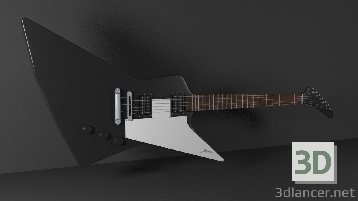 3d model Gibson Explorer guitarra - vista previa