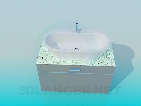 modello 3D lavabo - anteprima