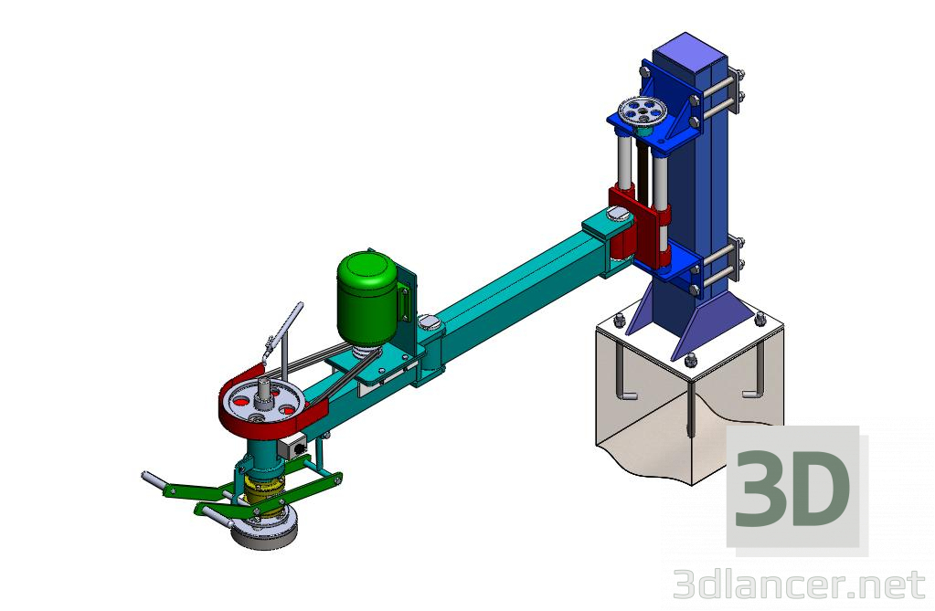 modello 3D Lucidatore a mosaico - anteprima