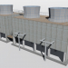 3d Fan Cooling Tower model buy - render