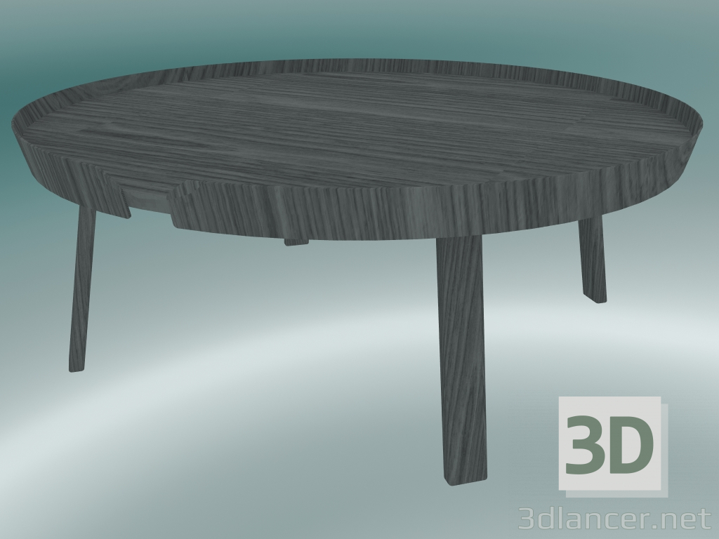 3d model Mesa de centro alrededor (extra grande, gris oscuro) - vista previa