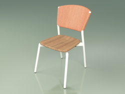 Chaise 020 (Métal Lait, Orange)