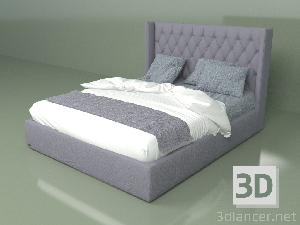 3d model Cama matrimonial Lima 1.6 m - vista previa