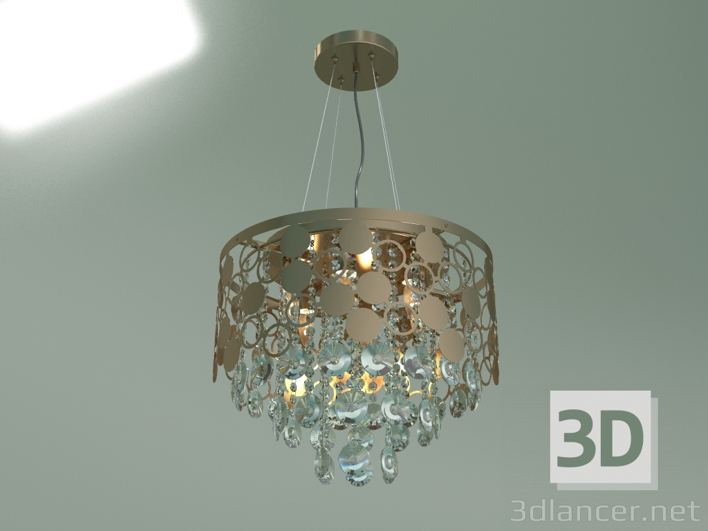 modello 3D Lampadario a sospensione Lianna 10123-6 (strotskis cristallo oro-chiaro) Smart - anteprima