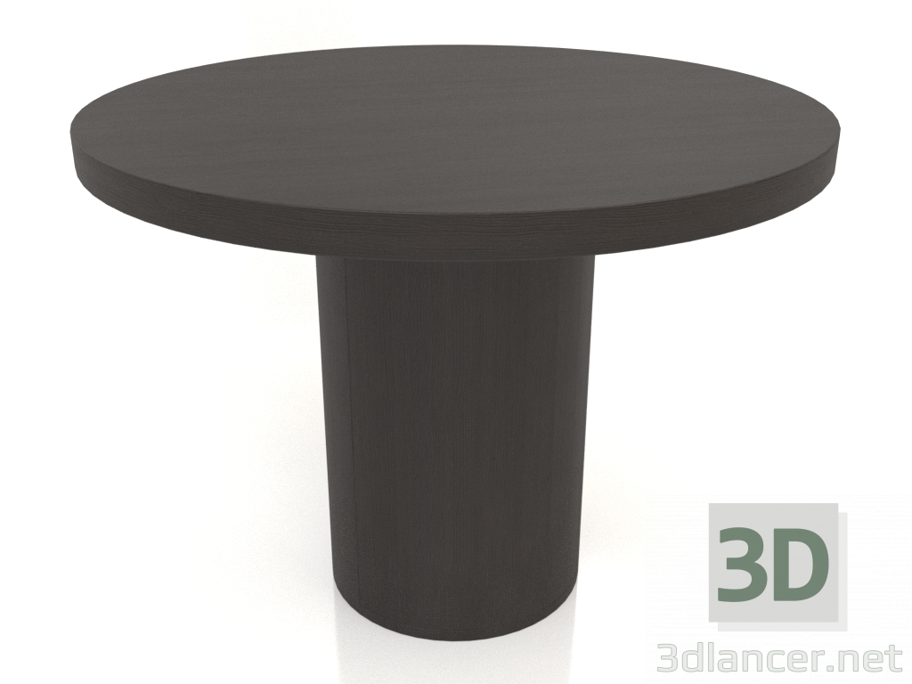 3d model Mesa de comedor DT 011 (D=1000x750, madera marrón oscuro) - vista previa