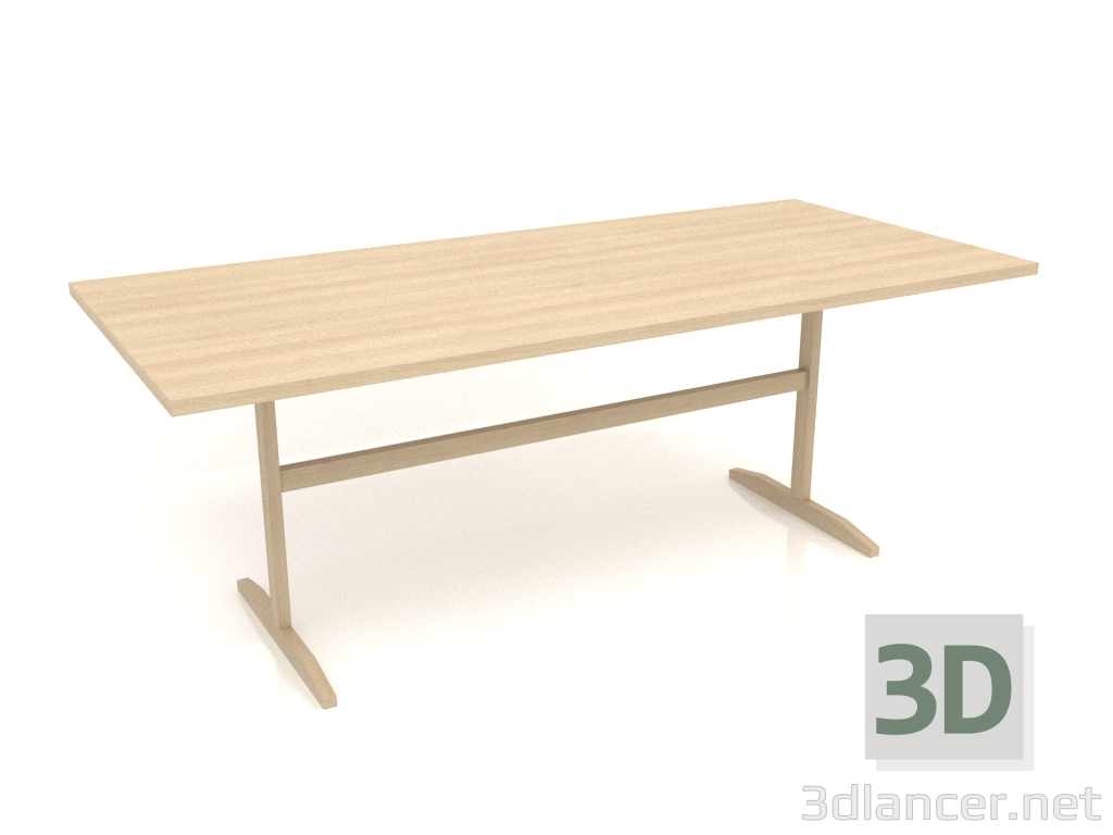 Modelo 3d Mesa de jantar DT 12 (2000x900x750, madeira branca) - preview