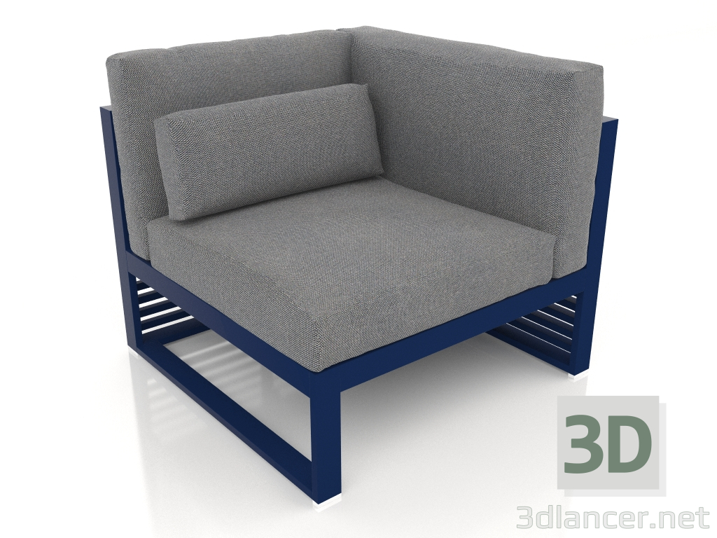 Modelo 3d Sofá modular, seção 6 direita, encosto alto (azul noturno) - preview