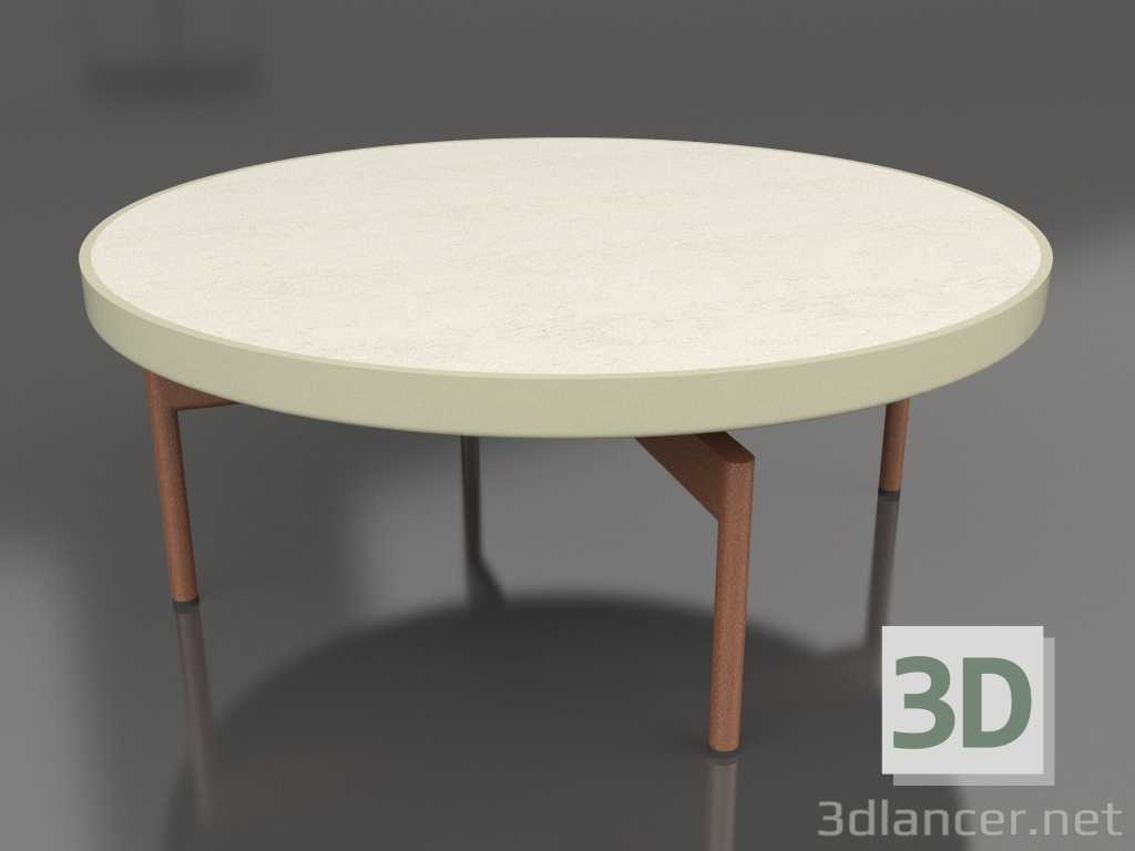 3d model Mesa de centro redonda Ø90x36 (Oro, DEKTON Danae) - vista previa