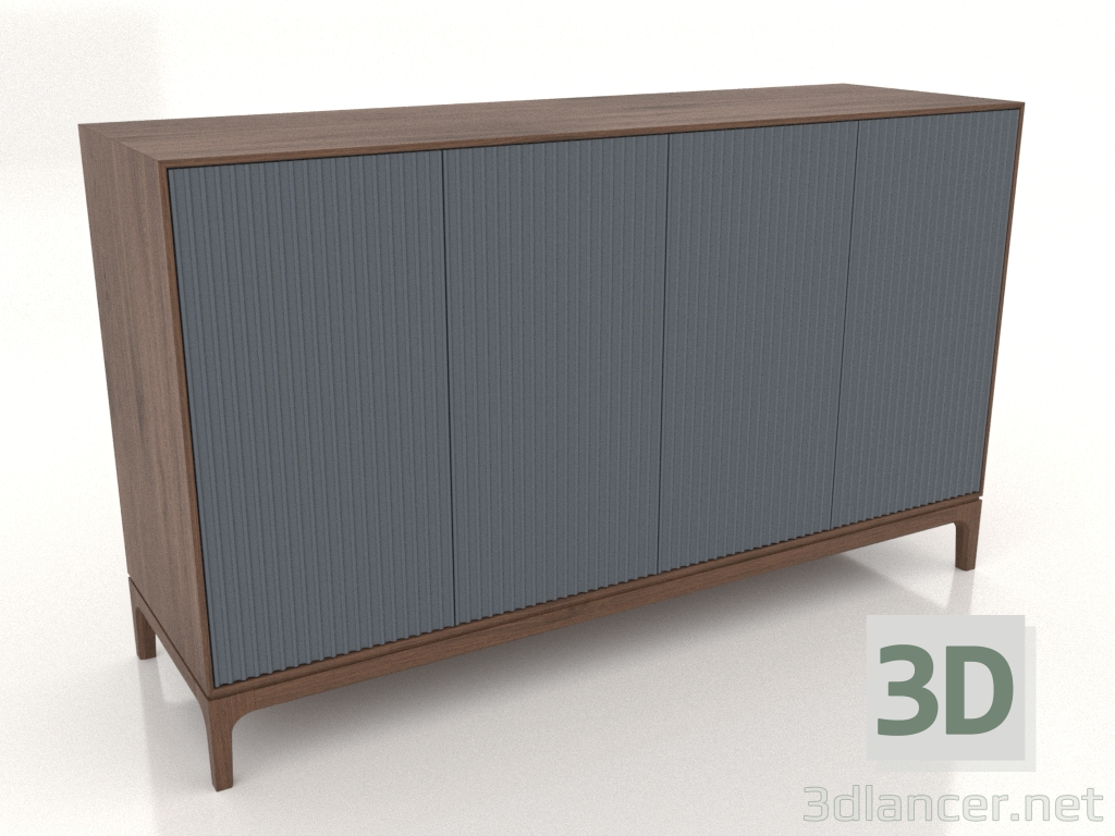 3D Modell TV-Ständer FARGO mit gefrästen Fronten 1600x500x950 mm (Schiefer, Tabakeiche, Option 1) - Vorschau 3D Modell TV-Ständer FARGO mit gefrästen Fronten 1600x500x950 mm (Schiefer, Tabakeiche, Option 1) - Vorschau