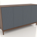 3D Modell TV-Ständer FARGO mit gefrästen Fronten 1600x500x950 mm (Schiefer, Tabakeiche, Option 1) - Vorschau