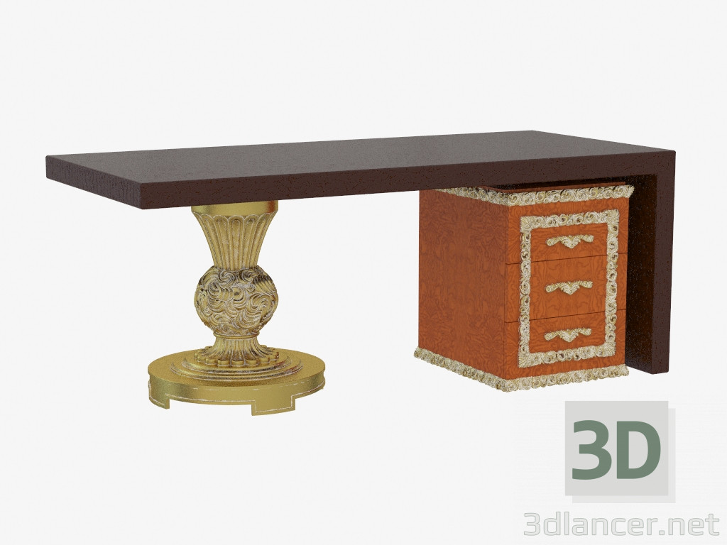 3d model Escritorio de estilo clásico 718 - vista previa