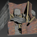 3d model Ruined house - preview