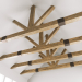 3d Wooden ceiling beams for barn model buy - render