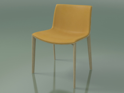 Silla 2088 (4 patas de madera, con tapicería en la parte delantera, roble blanqueado)