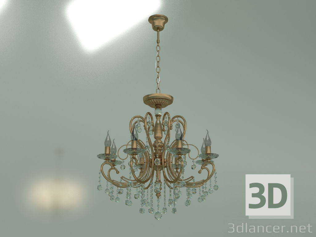 modèle 3D Lustre suspendu 10096-8 (or) - preview