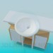 3d model Lavabo redondo con pedestal - vista previa