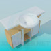 3d model Lavabo redondo con pedestal - vista previa