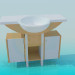 3d model Lavabo redondo con pedestal - vista previa