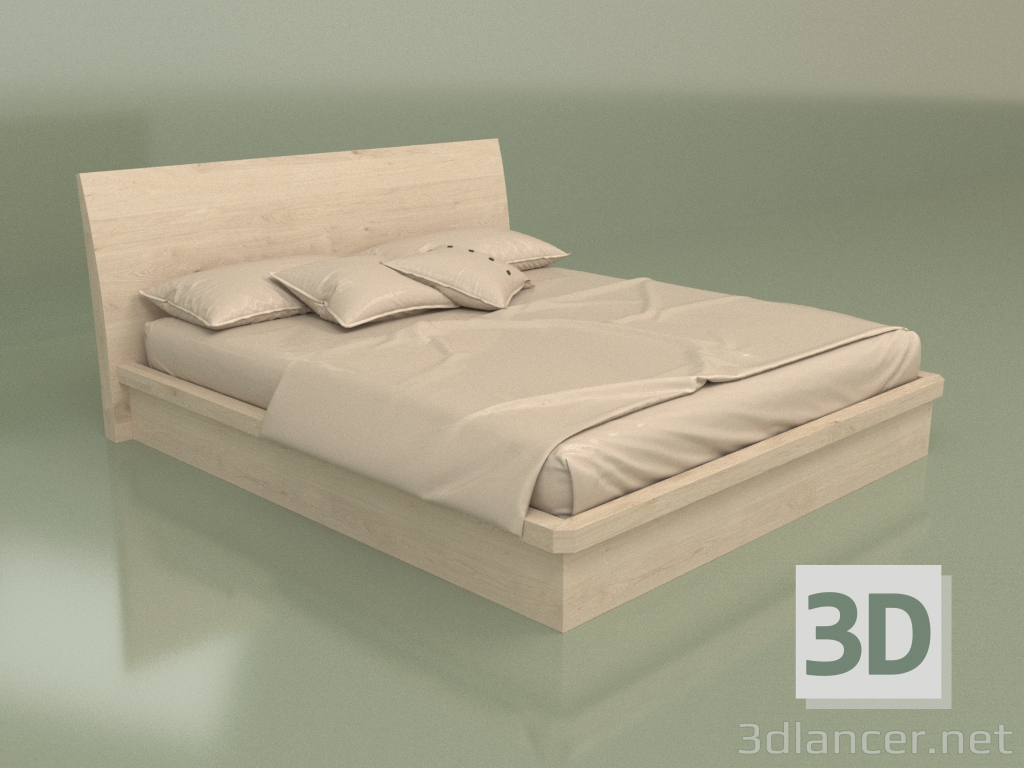 3d model Cama matrimonio Mn 2018-1 (Champagne) - vista previa