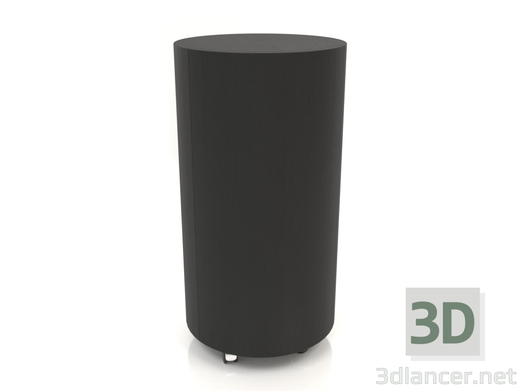 3d model Cabinet on wheels TM 09 (D=503х981, wood black) - preview