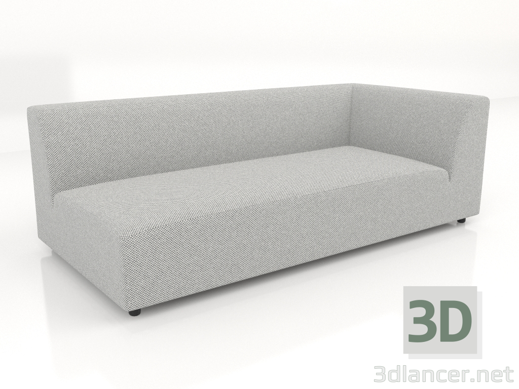 3d model Corner sofa module (XL) 193 extended right - preview