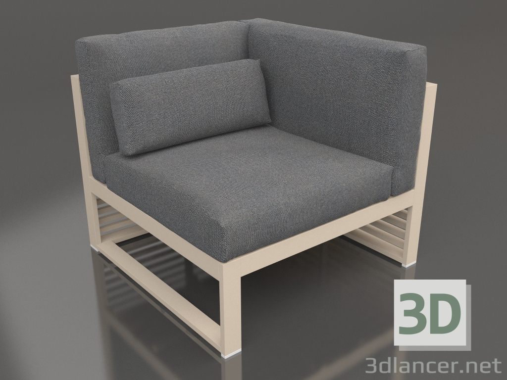 3d model Sofá modular sección 6 derecha, respaldo alto (Arena) - vista previa