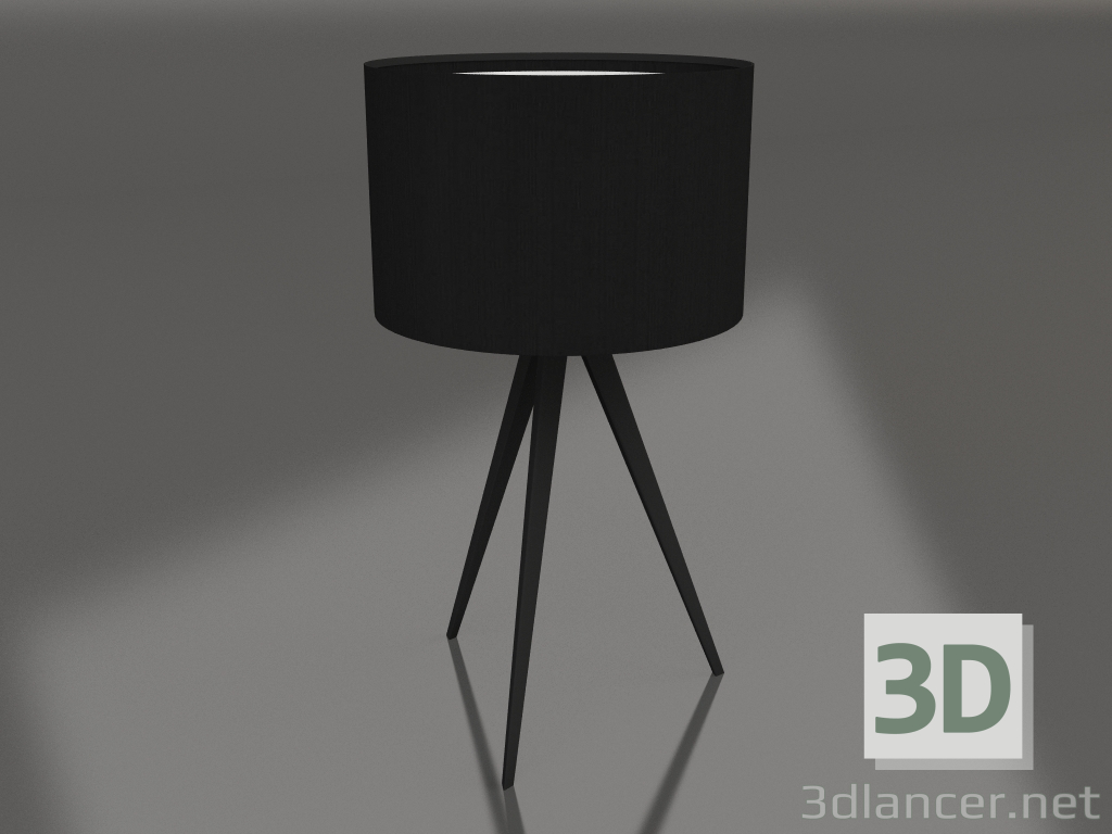 modèle 3D Lampe de table Trépied (Noir) - preview