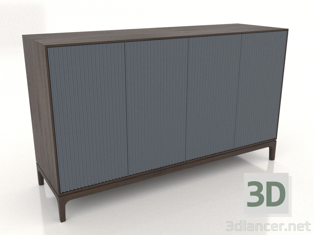 modèle 3D Meuble TV FARGO avec façades fraisées 1600x500x950 mm (ardoise, chêne foncé, option 1) - preview