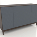 modèle 3D Meuble TV FARGO avec façades fraisées 1600x500x950 mm (ardoise, chêne foncé, option 1) - preview