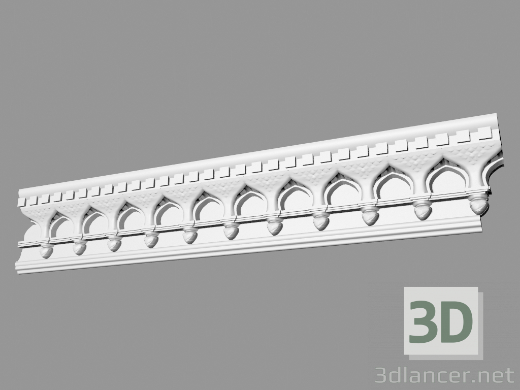 3D Modell Geformtes Gesims (КФ15) - Vorschau