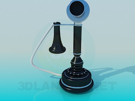 modèle 3D Antique téléphone - preview