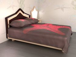 Cama de casal com iluminação noturna "Starfish"