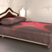 Cama doble con iluminación nocturna "Starfish" 3D modelo Compro - render