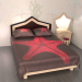 Cama doble con iluminación nocturna "Starfish" 3D modelo Compro - render