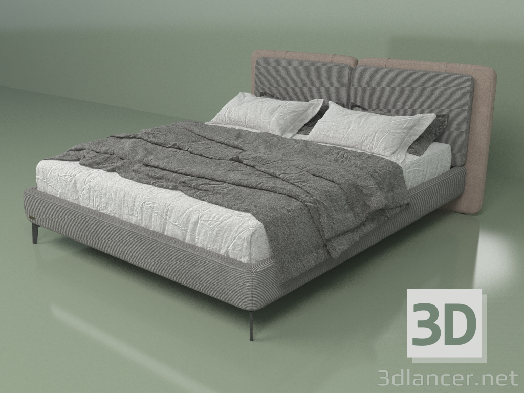 3d model Cama matrimonial Ciudad de México 1.6 m - vista previa