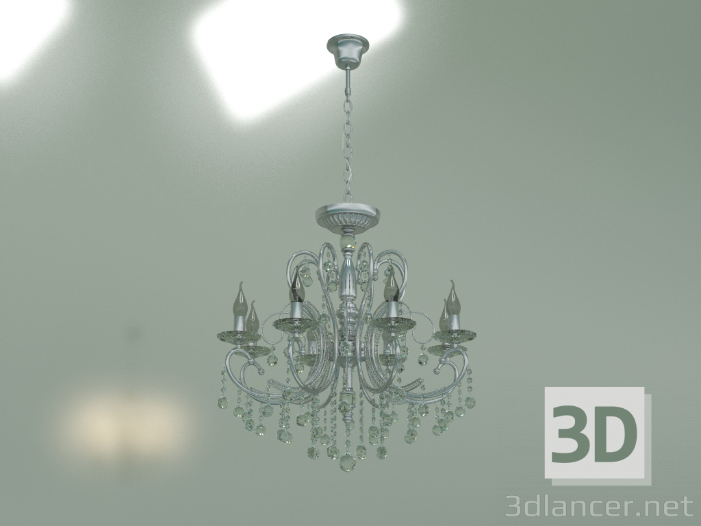 modello 3D Lampadario a sospensione 10096-8 (cromo) - anteprima