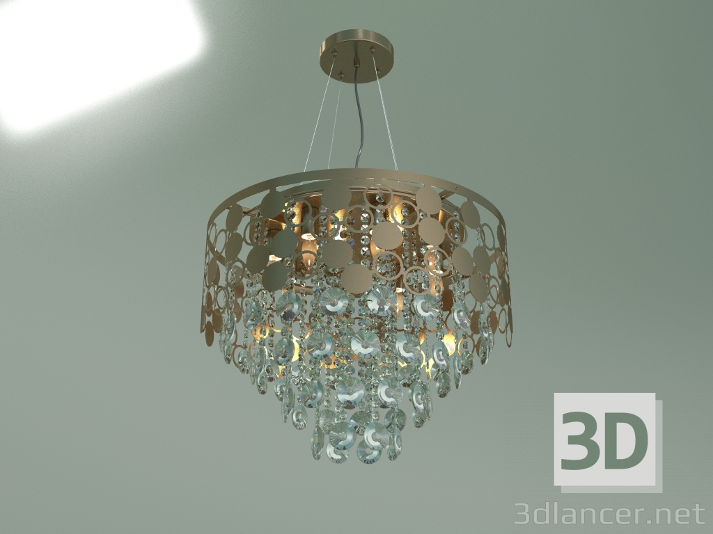 3d model Araña suspendida Lianna 10123-8 (strotskis de cristal transparente dorado) Smart - vista previa